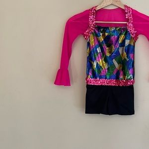 Vintage Colorful Sequin Leotard Costume